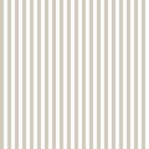 Candy Stripes Nuetral Tan on White