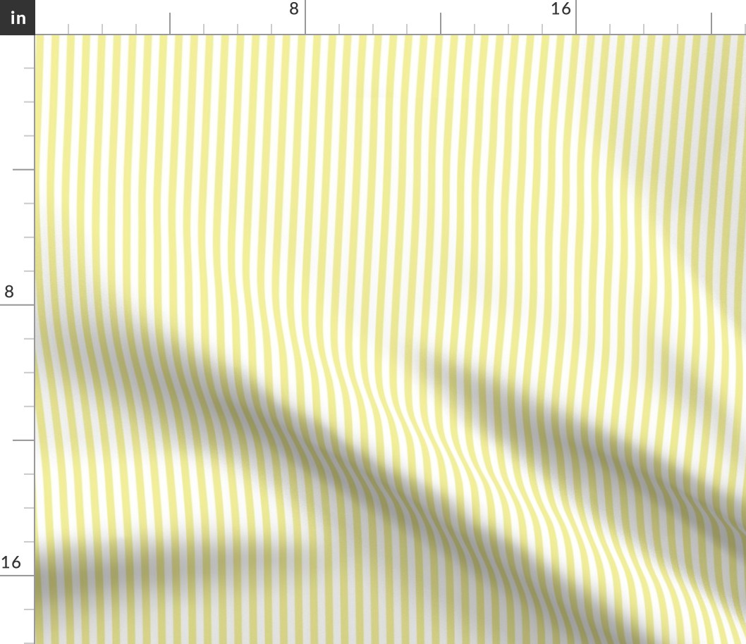 Candy Stripes Yellow Ribbon on White