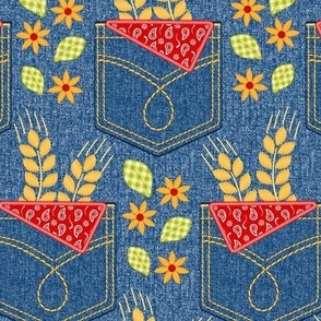 Embroidered Country Pockets