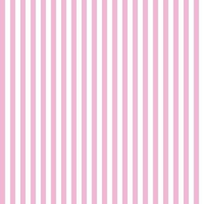 Candy Stripe Sweet Pea Pink on White