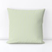 Candy Stripe Fresh Green On White Dove