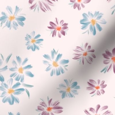 Daisies - Pink and Blue