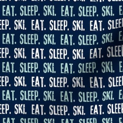 Eat. Sleep. Ski. - multi on dark blue - LAD22