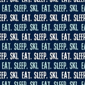Eat. Sleep. Ski. - multi on dark blue - LAD22