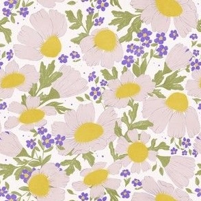 Small - Sunny Chamomile Purple Splash