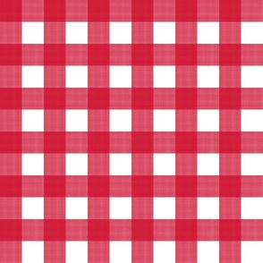 red on White Cross Hatch Plaid