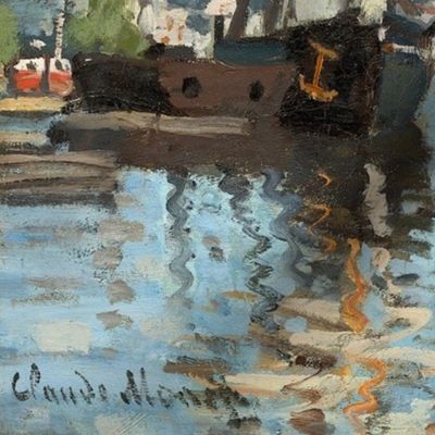 SHIPS RIDING ON THE SEINE - CLAUDE MONET