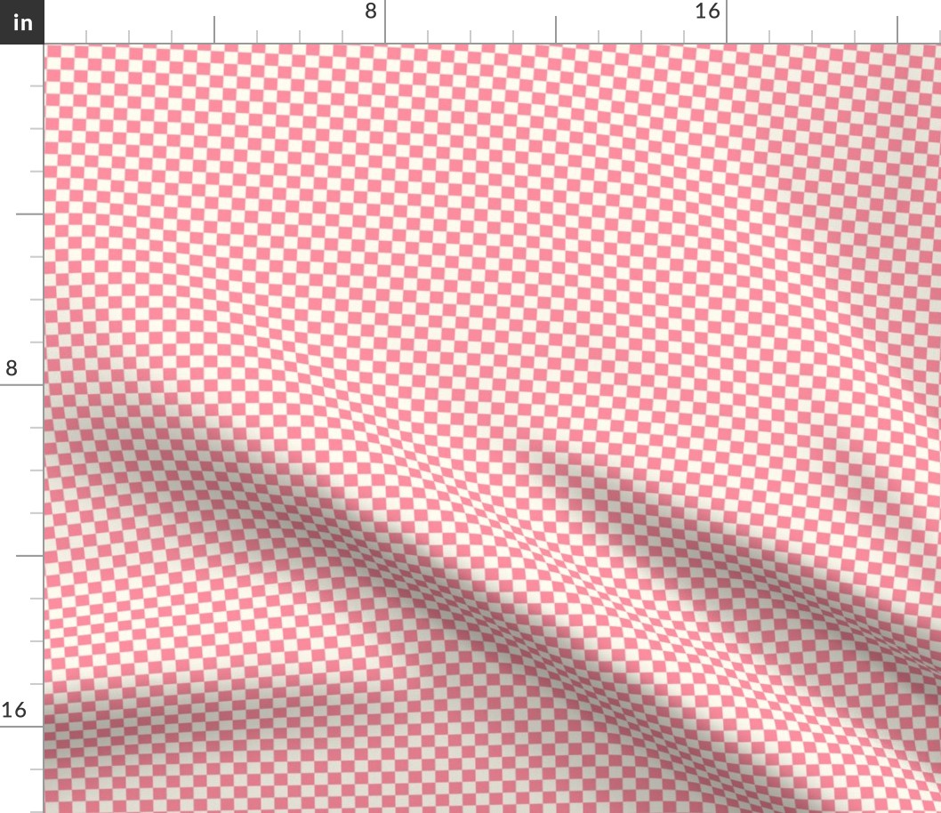 Pink  Checkered Pattern - Micro