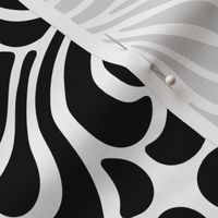 ABSTRACT SWIRLY TILES - BLACK ON WHITE