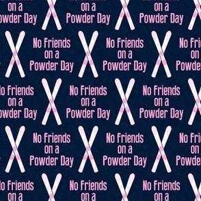 No Friends on a Powder Day - skis - pink/navy - LAD22