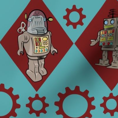 Robots in Blue and Red