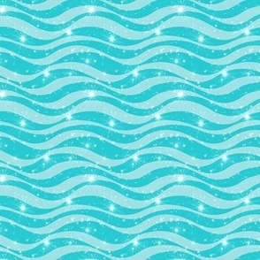 Ride The Wave Stripe Aqua Small Scale