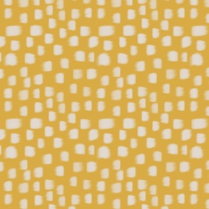 Ivory brush strokes on yellow