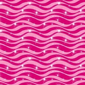 Ride The Wave Stripe Fuchsia Pink Small Scale