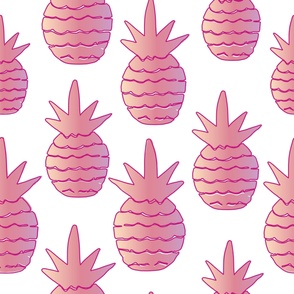 Jumbo // Bright Pink Ombre Pineapples