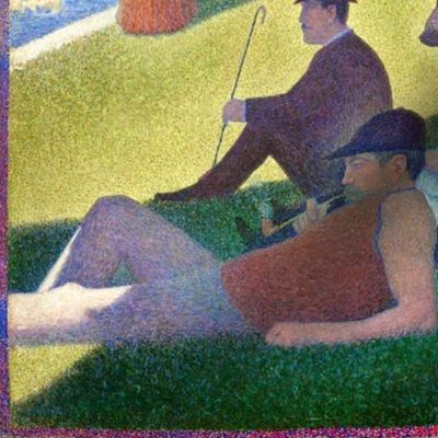 A SUNDAY AFTERNOON  - GEORGES SEURAT (18"x 27")