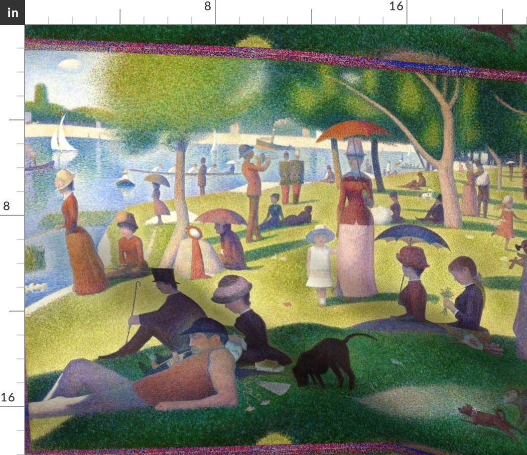 A SUNDAY AFTERNOON  - GEORGES SEURAT (18"x 27")