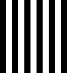 1 inch Black and white stripe S