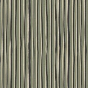 Organic hand painted stripe__thin stripe light green on dark 