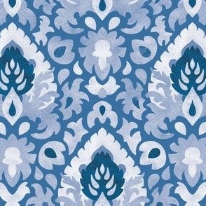 (small) Polish folk flowers - blue