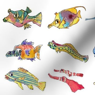 30 Cute Cartoon Tropical Fish