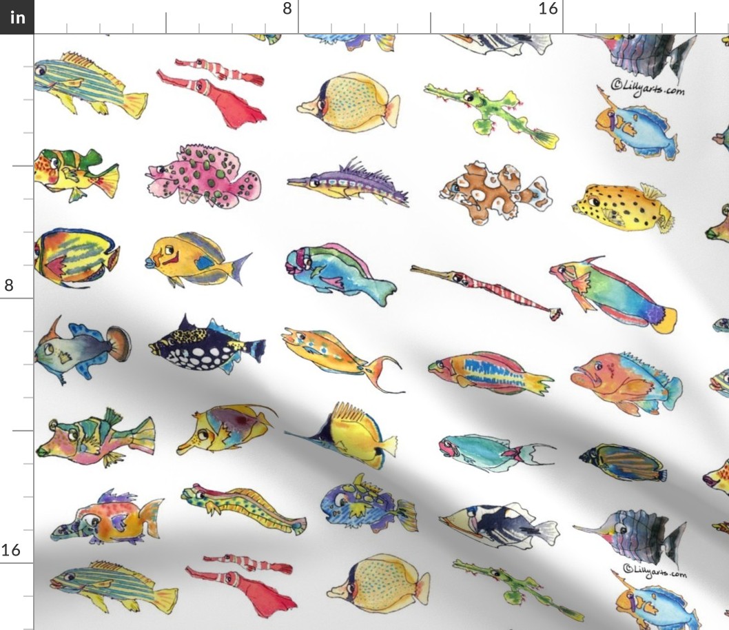 30 Cute Cartoon Tropical Fish