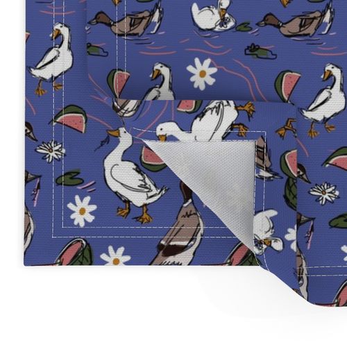 Ducks for me pattern in Peri Blue  SMALL