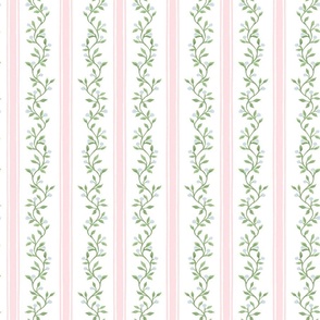 Libby Stripe Pale Pink and  Blue Buds
