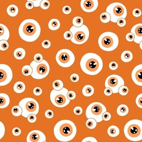 (large) Eyes orange background