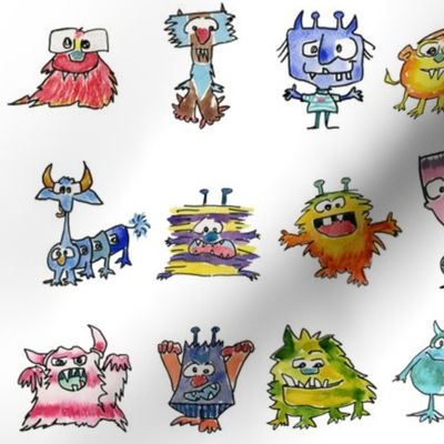 Funny Cute Cartoon Monsters