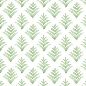 Pinecones Soft Green on White