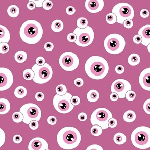 (large) Eyes dark pink background