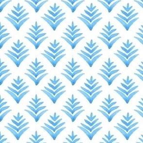 Pinecones  Cerulean on White