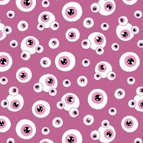 (small) Eyes dark pink background