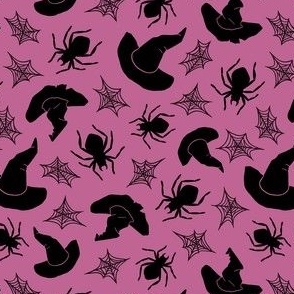 (small) Witch's attic dark pink background