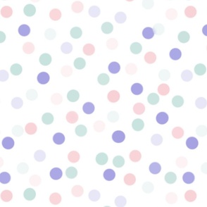 Petal Candy Polka Dots - white