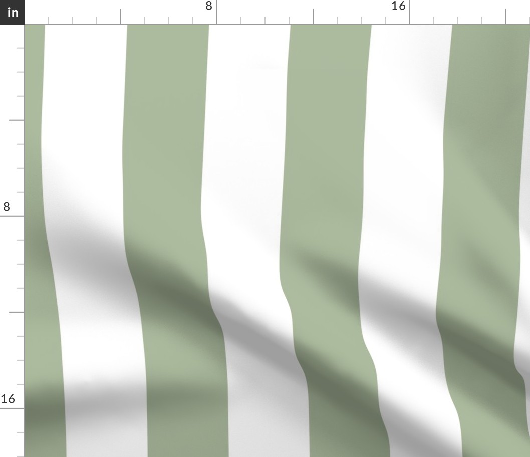 quiet green and white Cabana Stripe