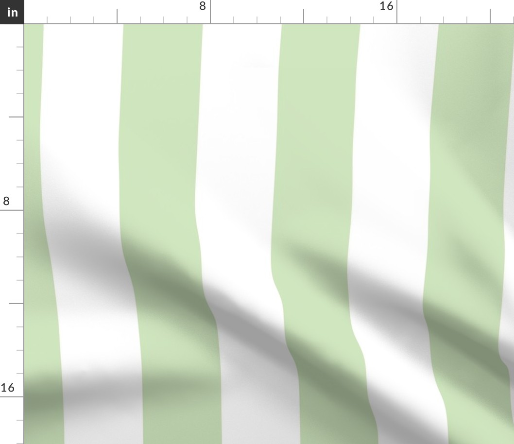 soft green and white Cabana Stripe