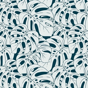 Monstera leaves pattern