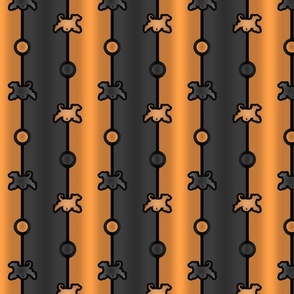 Afghan Hound Bead Chain - rust black