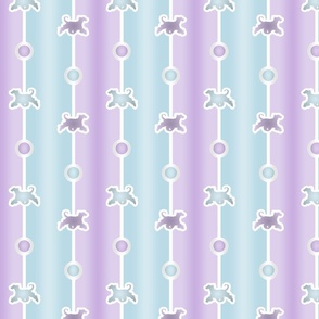 Afghan Hound Bead Chain - cotton candy