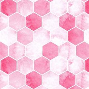 Pink honeycomb seamless pattern
