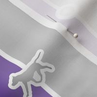 American Staffordshire Terrier Bead Chain - purple silver