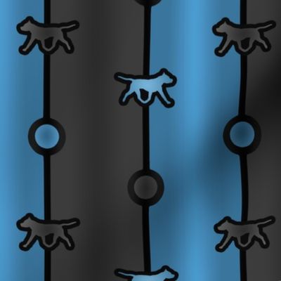 American Staffordshire Terrier Bead Chain - blue black