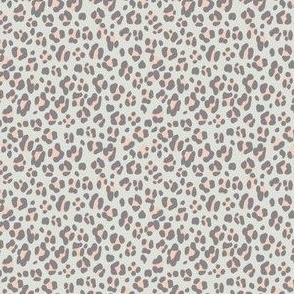 Micro Tiny Leopard Print in Muted Blue Gray Pink Animal Skin