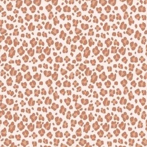 Micro Tiny Leopard Print in Boho Peach Orange Brown Animal Skin