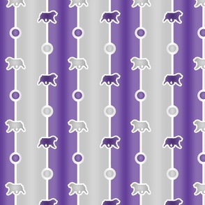 Australian Shepherd Bead Chain - purple silver