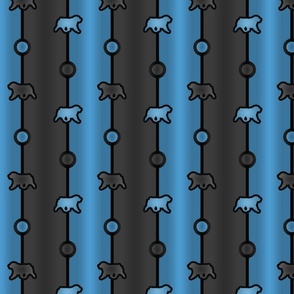 Australian Shepherd Bead Chain - blue black