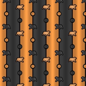 Australian Shepherd Bead Chain - rust black