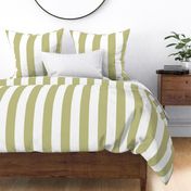 sprout and white Cabana Stripe